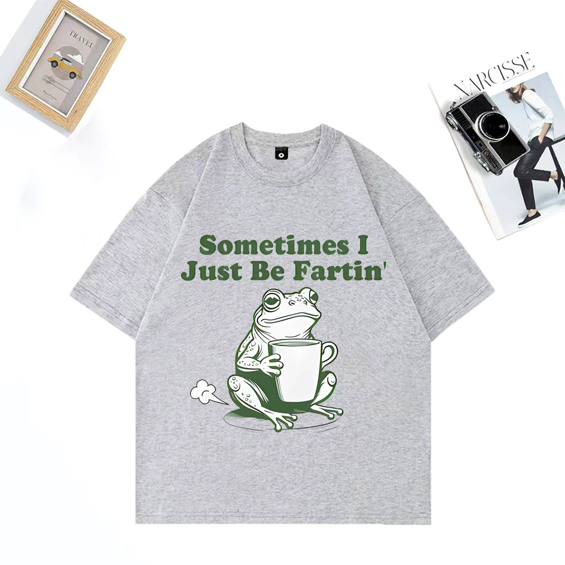 Sometimes I Just Be Fartin T Shirt Funny Meme Frog T-shirt Short Sleeve Graphic Casual O-Neck streetwear vintage Summer T Shirts