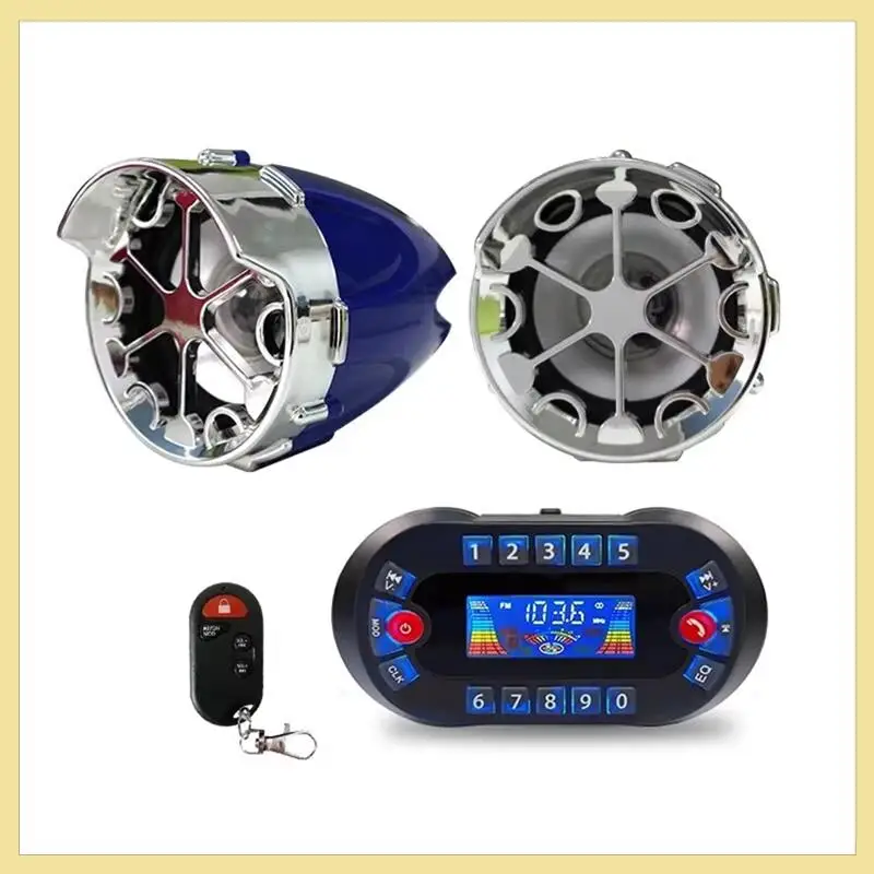 

High Quality Motorcycle Bluetooth Speaker Amplifier Output 2.1A Music MP3 Player Burglar USB FM Radio Stereo Loudspeaker MT730