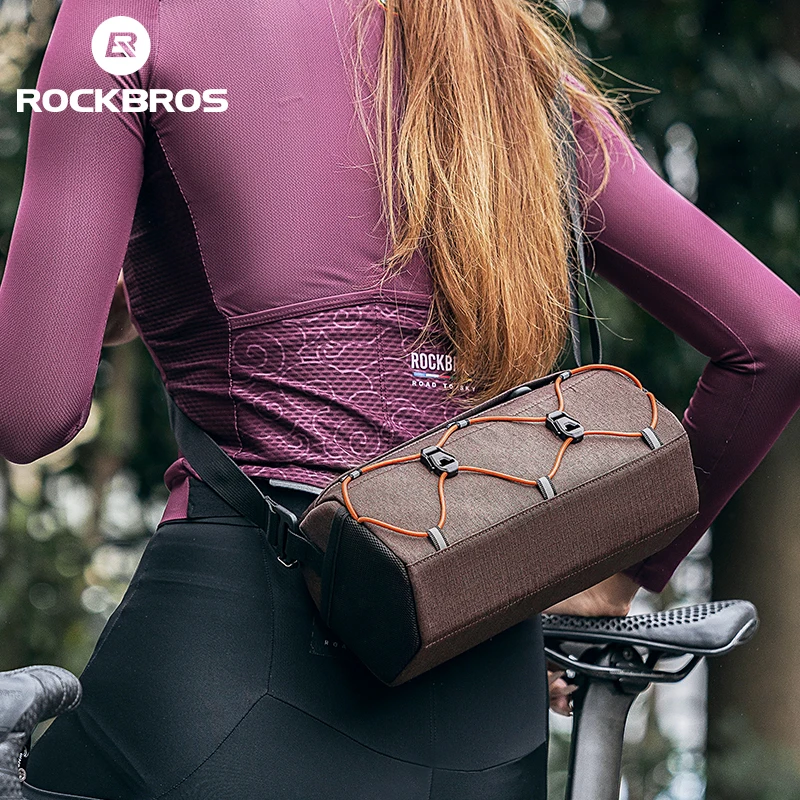 

ROCKBROS Bicycle Front Bag Lightweight Portable 2.2L Large Capacity Handlebar Bag Multifunction Shoulder Bag Bike Accessories