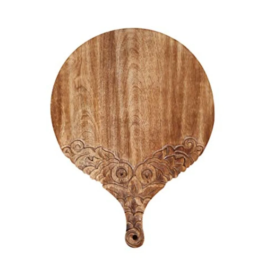 

Круглая резная подставка для нарезки и сервировки VERSAINSECT для кухонного стола и использования на открытом воздухе, размер 17x12.5x0.95 дюймов