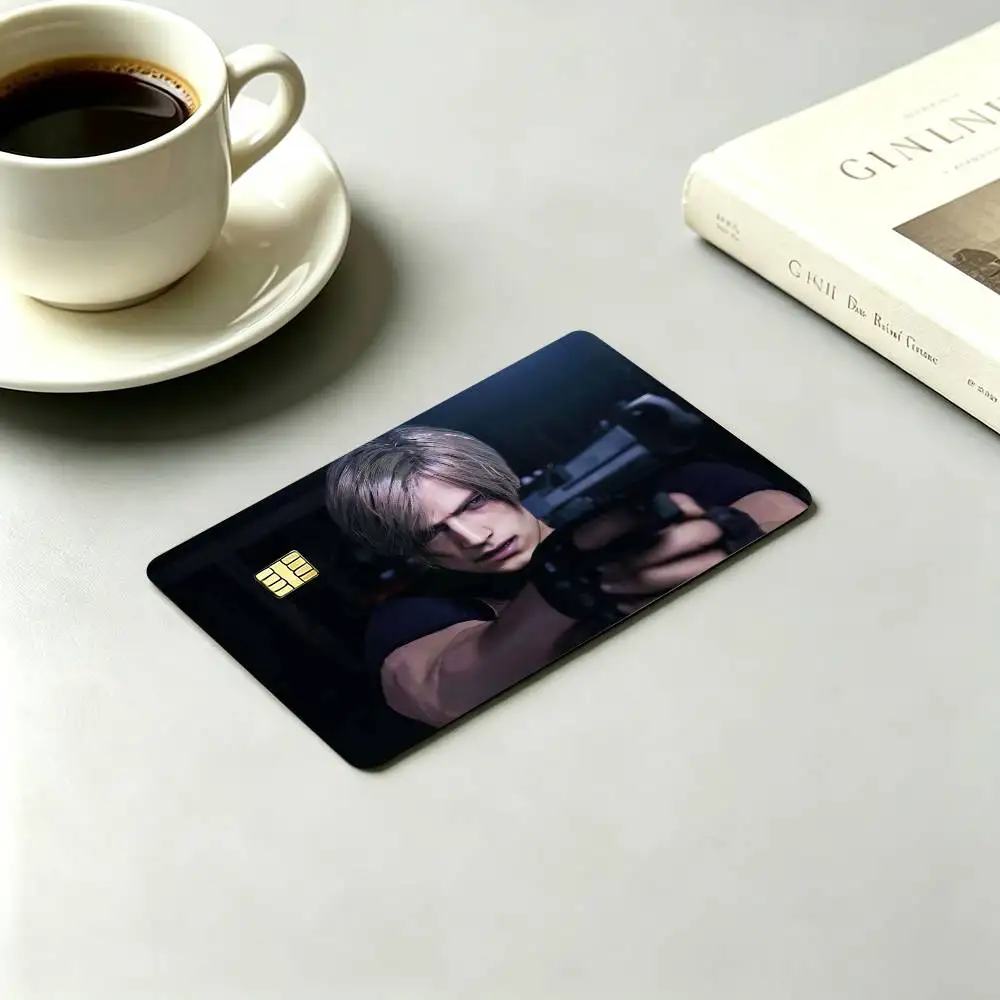 D-Dark Aesthetic Resident Evil Requiem  Credit Card HD Stickers Game Card Decal Small Chip Waterproof Sticker Gift