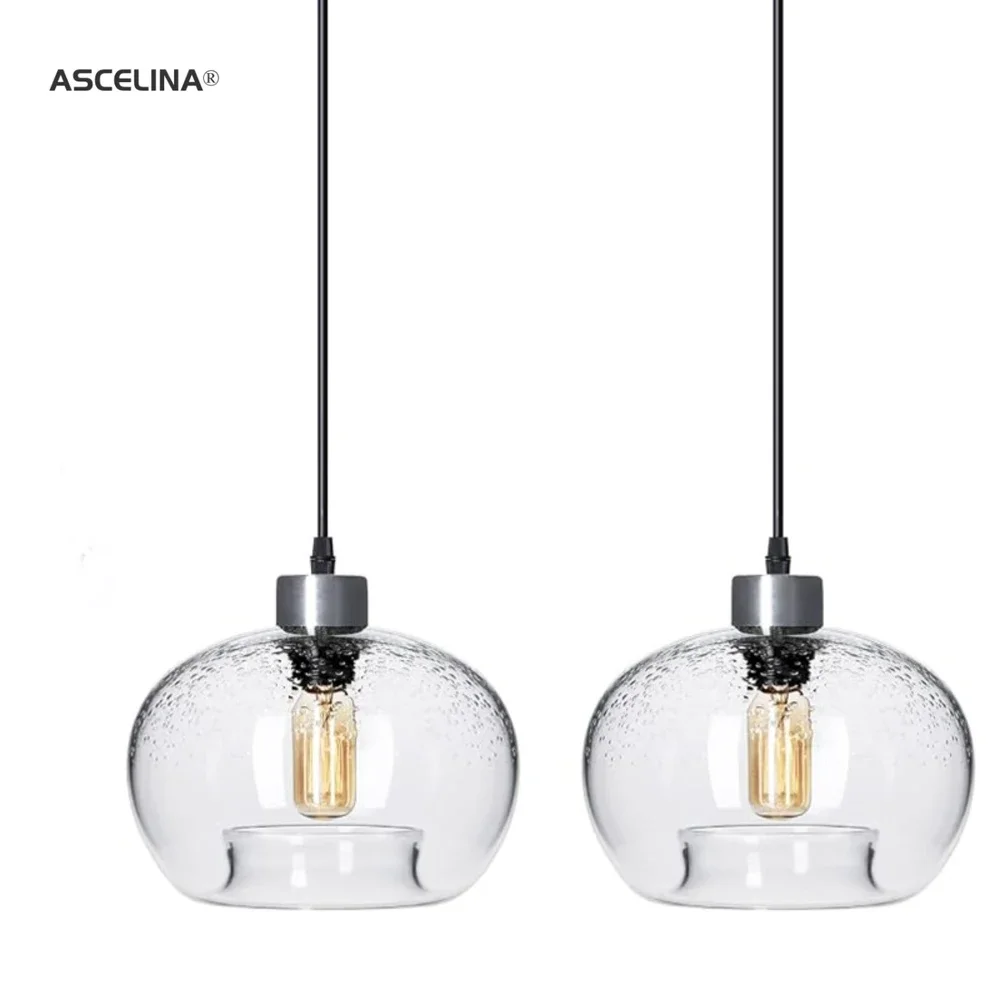 Imagem -03 - Nordic Art Glass Pendant Light Vintage Vapor Bubble Glaze Chandelier Pendant Light Bar Varanda do Quarto Fio do Sótão Refeições