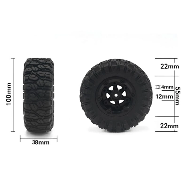 

2CPS Upgrade Large Tires for Wltoys 12428/12423 for Feiyue 01/02/03/04/05 Q39