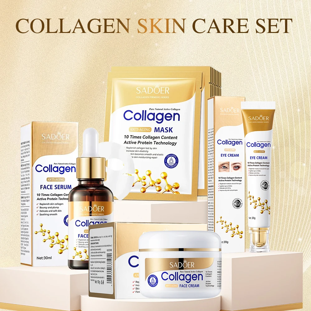 SADOER Collagen Skin Care Serie Collagen Facial Mask Moisturizing Anti-aging Repair Brightening Skin Facial Mask Facial Skincare