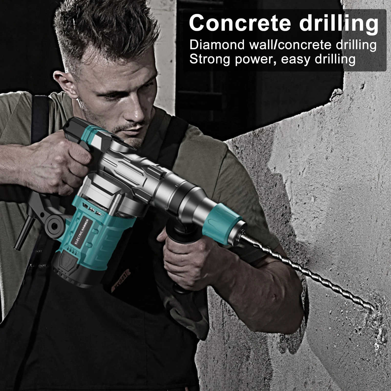 3in1 110v 2M US Plug Brushless Impact Drill Cordless Hammer Drill 3 in 1 Electric Screwdriver 1-1/14 Inches