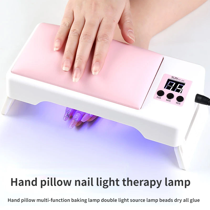 

120w UV Lamp with Hand Pillow High Power Quick Drying Nail Lamp Dryer Smart Sensor Gel Lamps 24Pcs Lamp Beads Art Manicure Tool