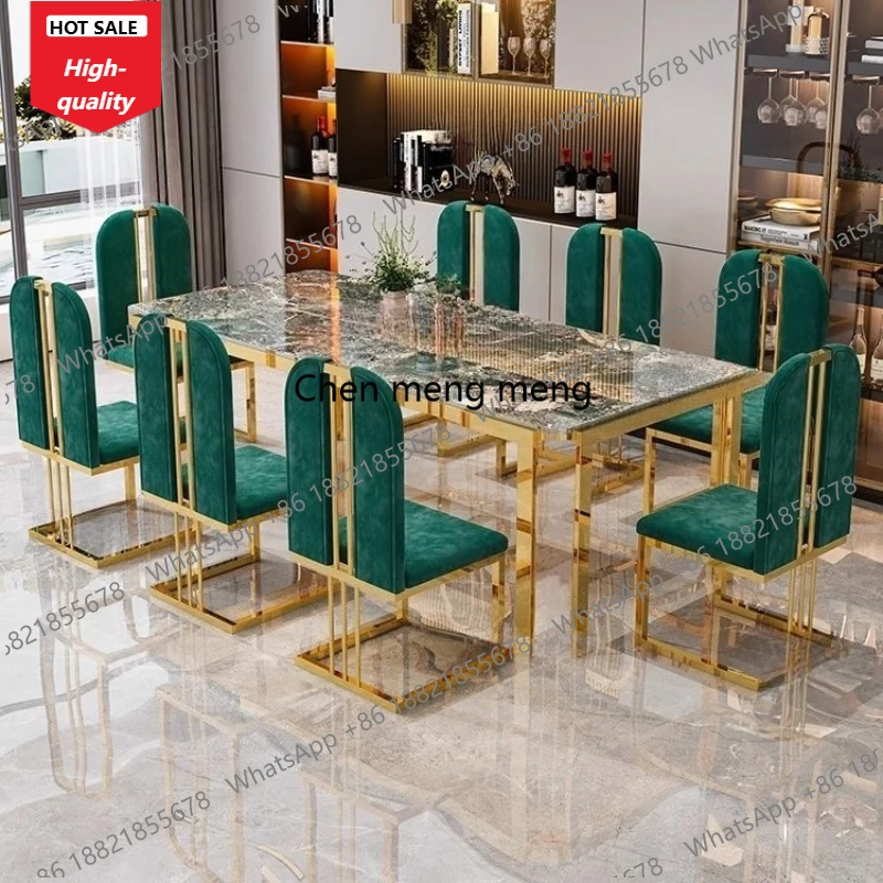 

C139 Мраморный современный обеденный стол Роскошный стол для конференций Ресторан Салон Обеденный стол Гостиная Терраса Mesa Коммерческая мебель