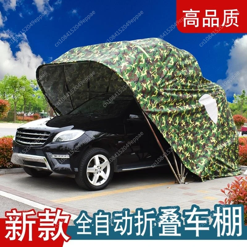 

Fully Automatic Hydraulic Folding Carport Home Sunscreen Canopy Outdoor Mobile Telescopic Garage Electric Shade Parking Shed