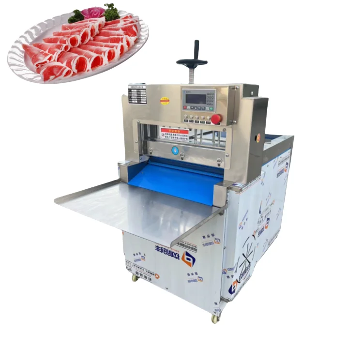 

New Beef and Mutton Slicer Cutting Machine Home Use Motorized Meat Chopper for Chilled Mutton Rolls and Slices