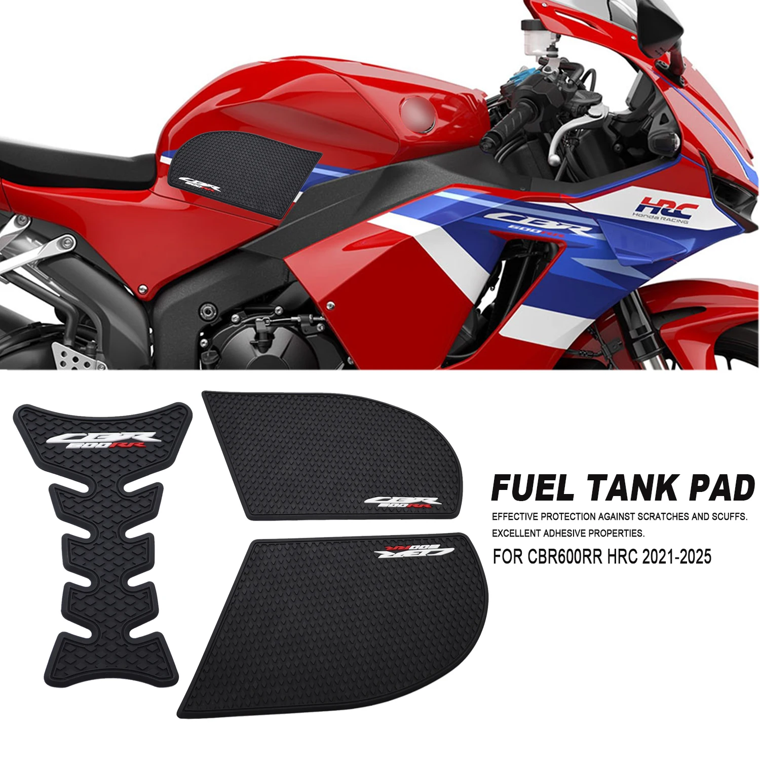 

Тяговая накладка на бак мотоцикла, противоскользящая наклейка, газовая наколенница, защита для Honda CBR600RR cbr600rr HRC 2021-2024 2025