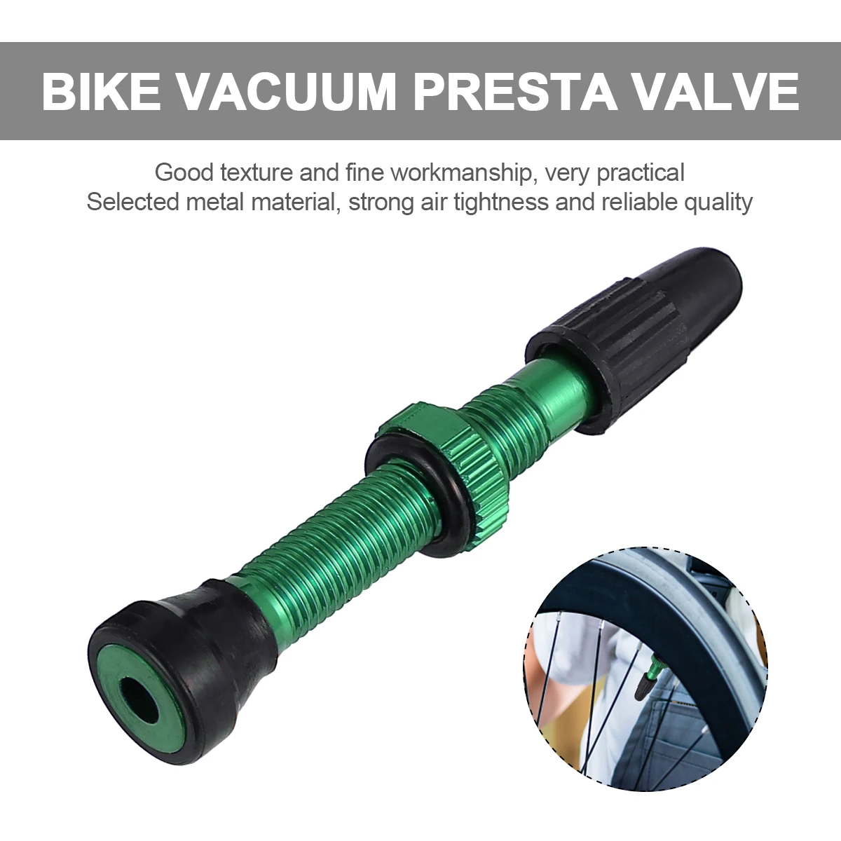 

1pc French Valve 40Mm Bike Inflating Valve O-Ring Design Air Leakage Prevention Durable Tubeless Tire Accessory