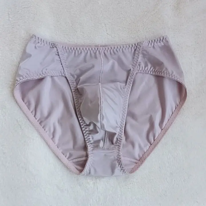 Men's Smooth Satin Sexy Smooth Underwear Daily Wear Silk Panties Comfortable Breathable Bulge Briefs BF Gift view 3