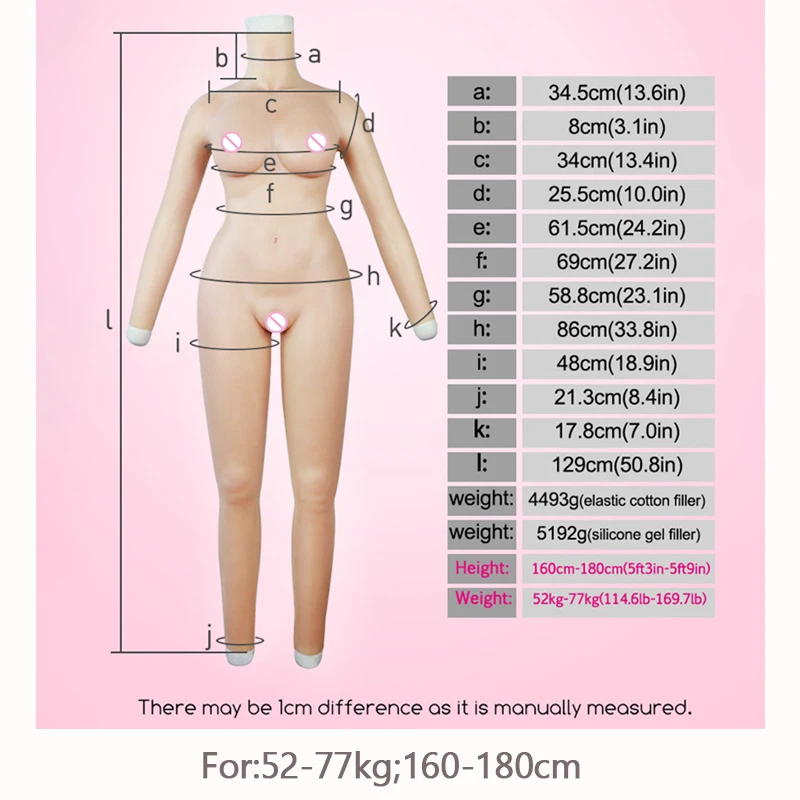 Silicone Artificial Boobs C Cup Fake Vagina With Arms Body Suit Cosplay For Crossdresser Transgender Pussy Male To Female