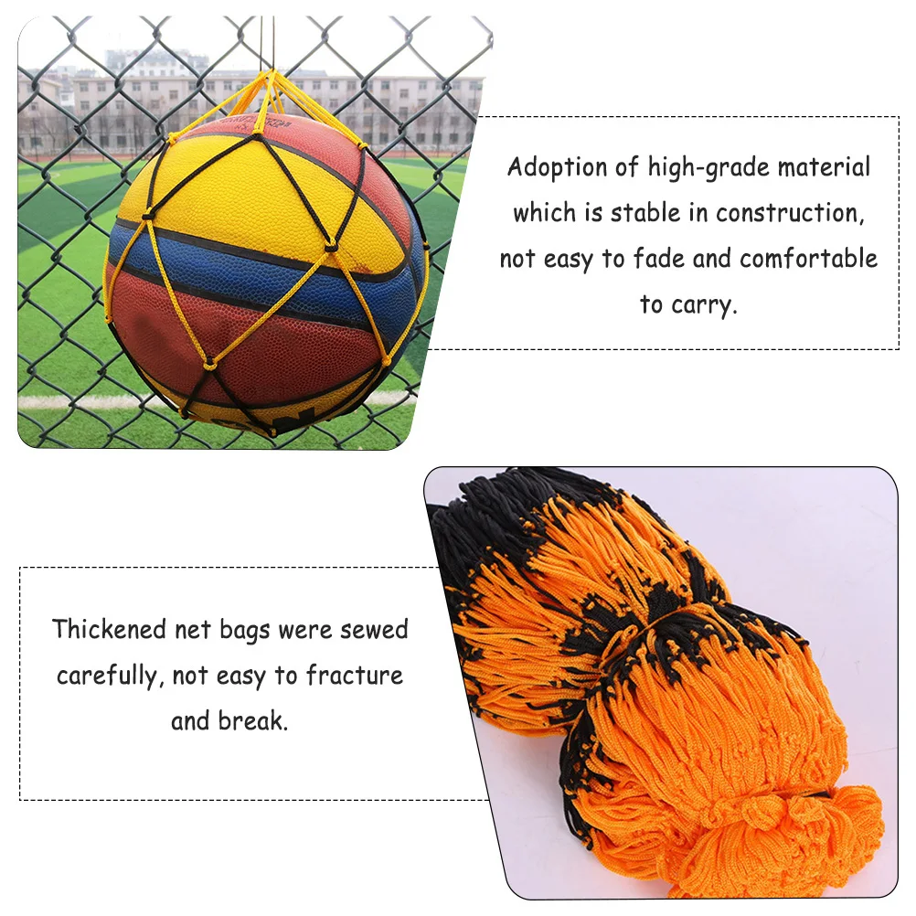 

5 Pcs -resistant Basketball Net Bag Practice Nylon Mesh Drawstring for Balls