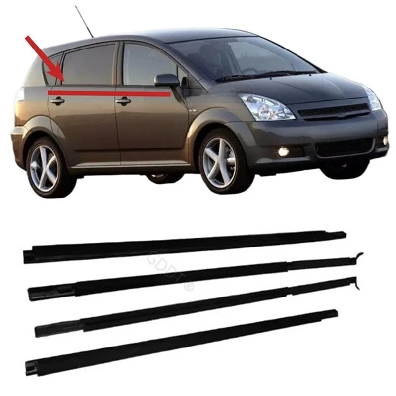 Fenster-Gummidichtungsstreifen für Toyota Corolla Verso Hatchback 2002-2006, Formgummiband, 4 Stück, 75710-64010 – Detail 1