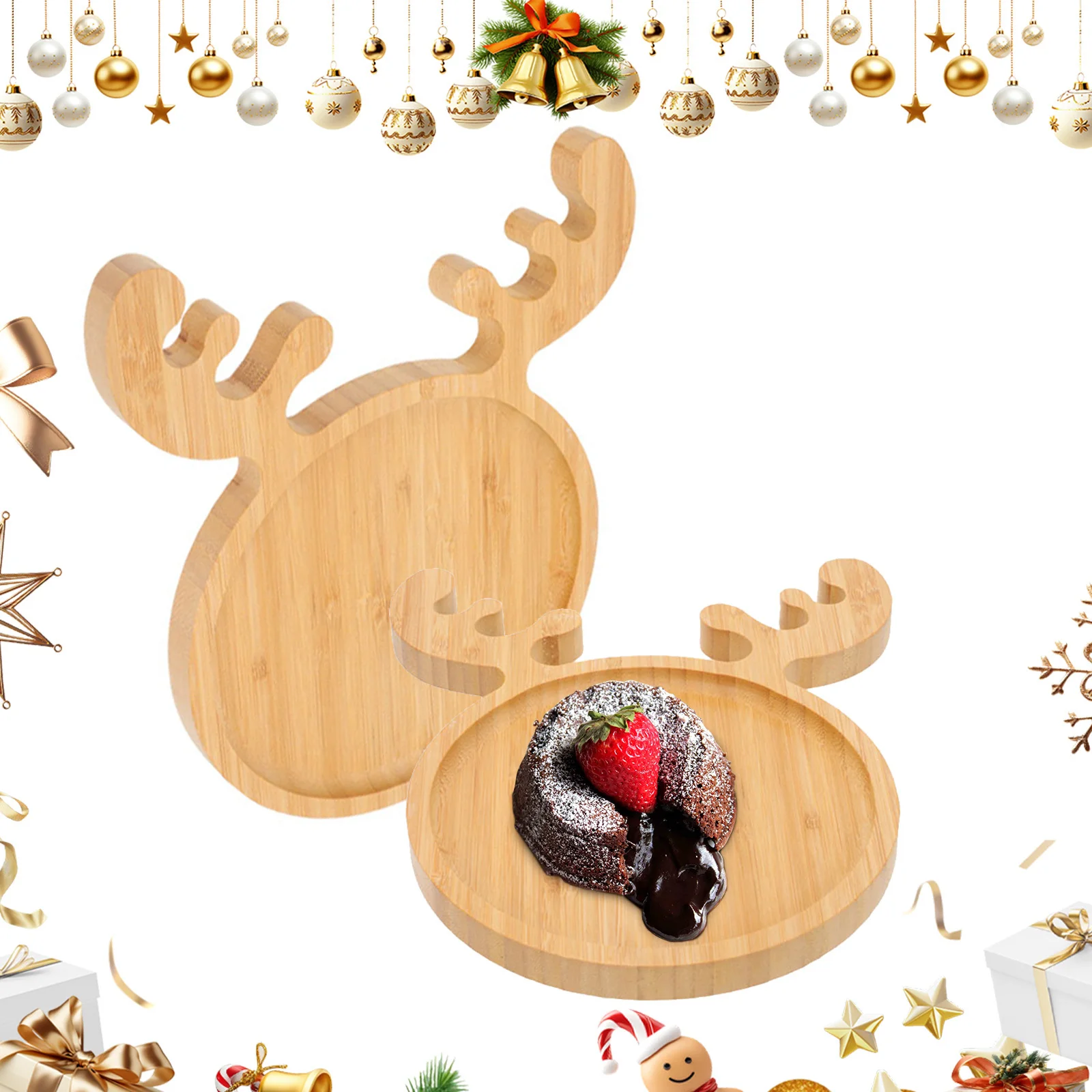 

2 шт. бамбуковый поднос с фруктами, тарелки для хранения изысканного мастерства, домашний отель, бамбуковый поднос для сервировки, тарелка для десертного салата