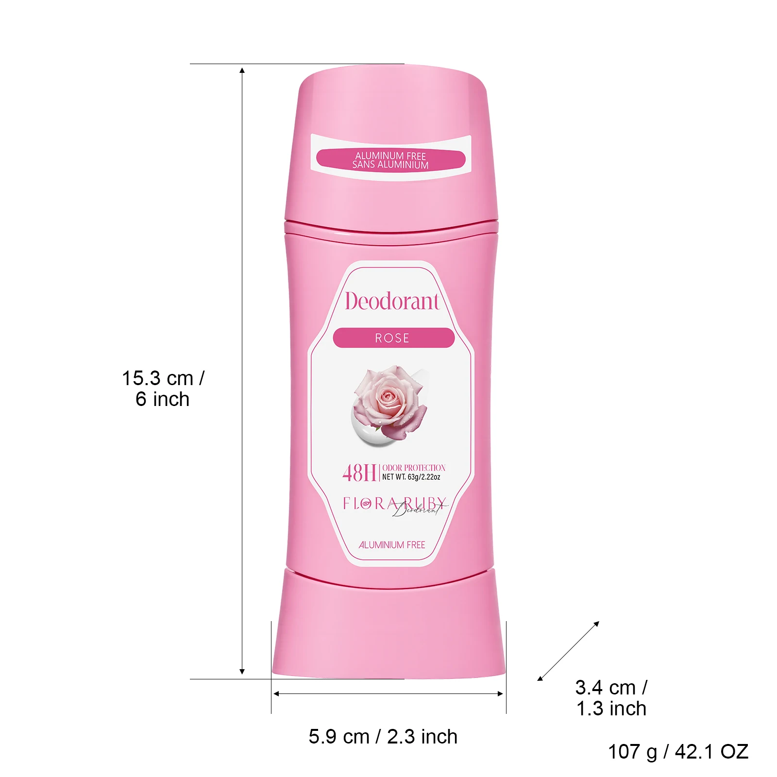 Odświeżające i trwałe perfumy w sztyfcie dla kobiet, aromat białych kwiatów i róż, na cały dzień ochrona przed potem i nieprzyjemnym zapachem pod pachami 63g