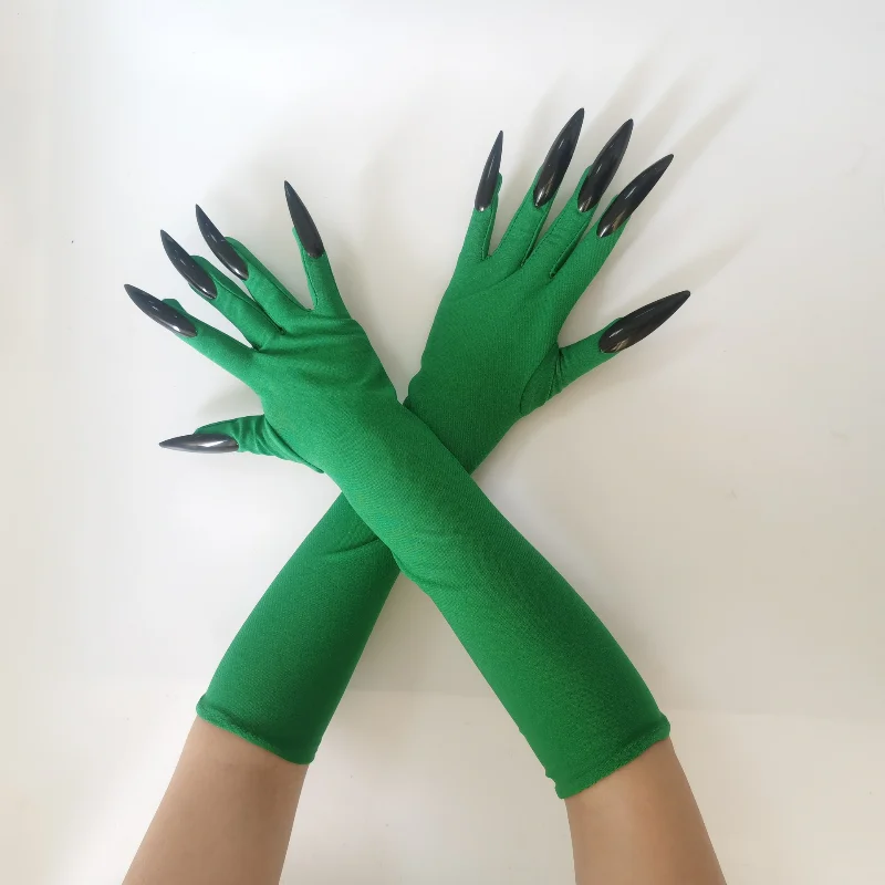 Halloween Gothic Long Nails Cosplay Gloves Funny Festival Cosplay Costume Party Scary Props Mittens with Claws Accessories