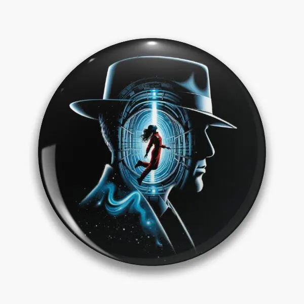 A Space Investigator With A Mystery On H  Soft Button Pin Collar Brooch Gift Creative Funny Metal Cute Lover Hat Fashion