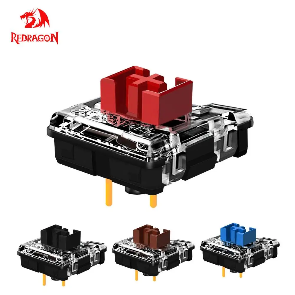 REDRAGON SMD RGB MX низкопрофильный переключатель 5,5 3-контактный линейный тактильный бесшумный механическая клавиатура красный черный синий коричневый переключатель