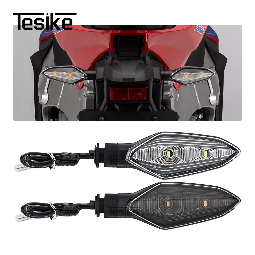 الخلفية دراجة نارية بدوره أضواء الإشارة المتعري LED لهوندا CBR 1000 RR CBR 1000 2017-2020 12 فولت موتو مؤشر بدوره مصباح إشارة #4