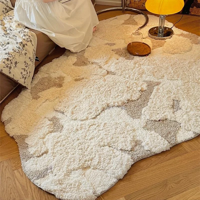 Modern Store Display Carpet Home Soft Rugs For Bedroom Irregular Cream Style Tufted Rug Sofa Coffee Table Cloakroom Floor Mat