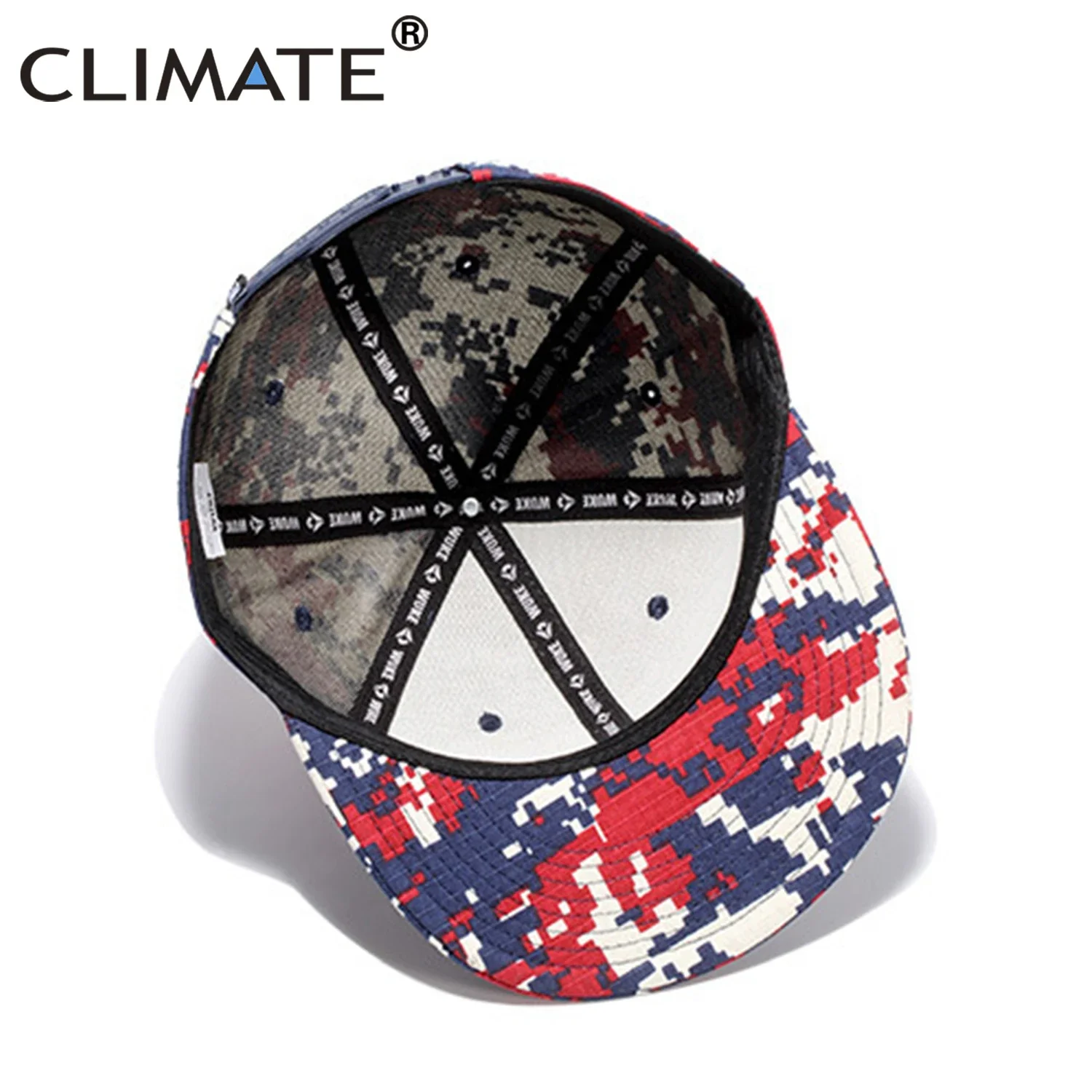 CLIMATE Camouflage Hip Hop Snapback Cap Street Dancer Cap Hat New Cool Youth Rapper Streetwear Hip Hop Cap Hat for Youth Men