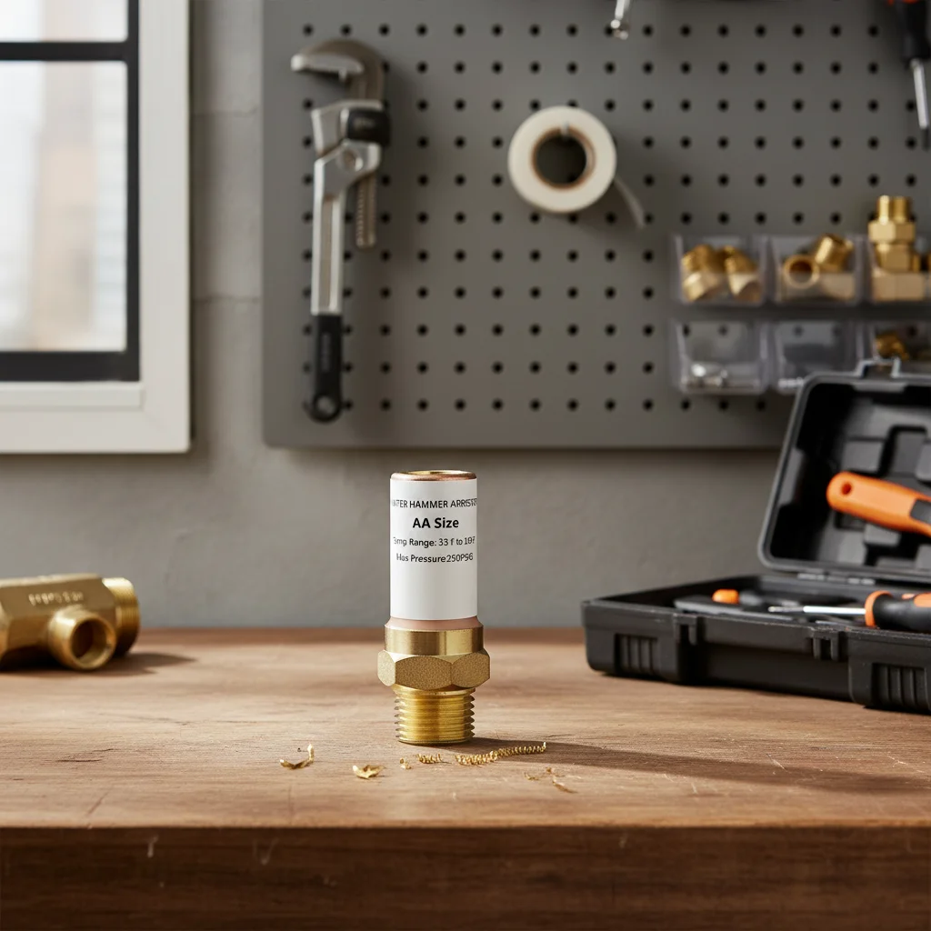 

Stainless Steel Water Hammer Eliminator 1/2 Inch NPT To Plumbing From Pressure Surges And Sudden Valve Closure Shocks