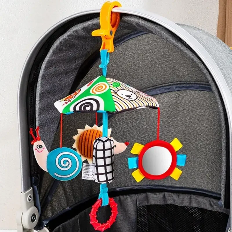 Accessorio musicale per passeggino in peluche con materiali testati per sicurezza e gioco sensoriale per bambini 15UB