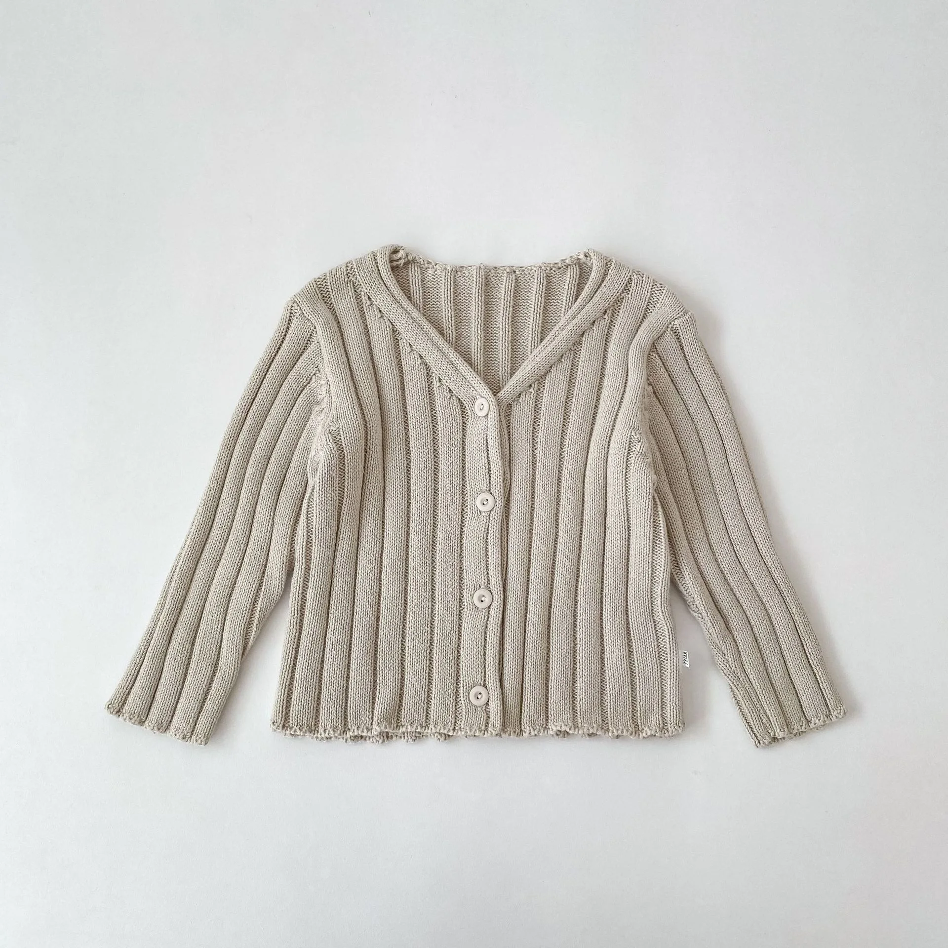 2026 Autumn New Baby Long Sleeve Sweater Coat Girls Solid Ribbed Cardigan Infant Simple Casual Jacket Toddler Clothes 5