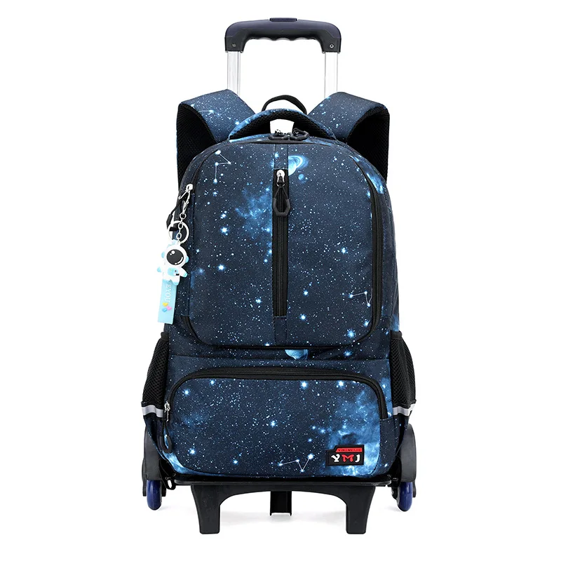 New Trolley Backpack for Men and Children Large Capacity Waterproof Backpack Starry Sky Backpack