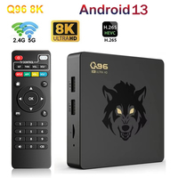 Q96 8K TV Box Android 13 Amlogic S905W2 Quad Core 4G/5G WiFi H.265 3D Airplay Media Player TV Box