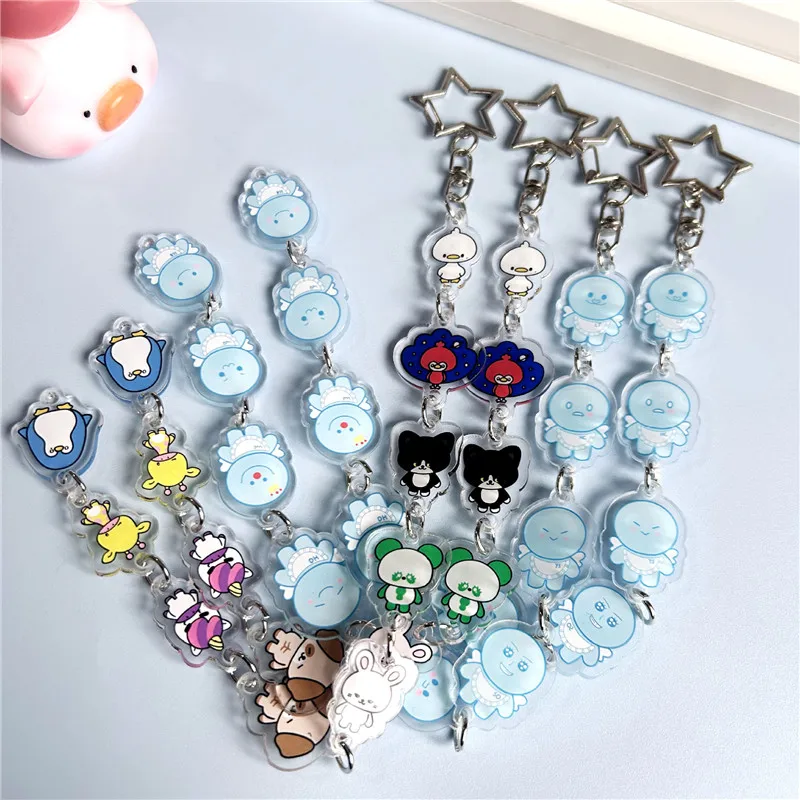 New Korean Kpop Keyring Acrylic Keychain Fashion Cute Car Bag Pendant Costume Pendant 25CM
