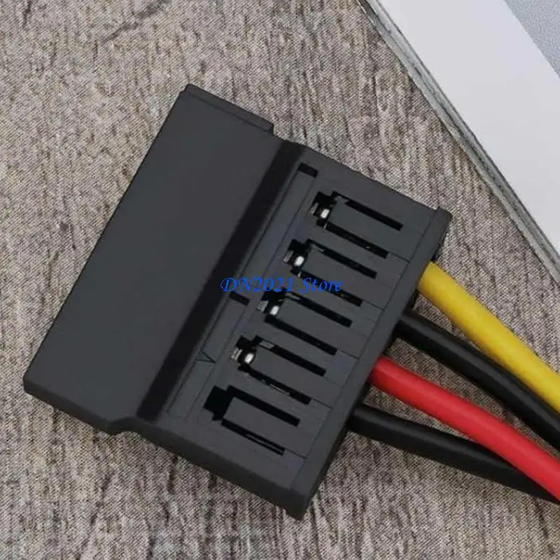 F3KE 4Pin Male To SATAs Power Cable For Gen8 Server Hard Drive Stable Power Supply PVC Material