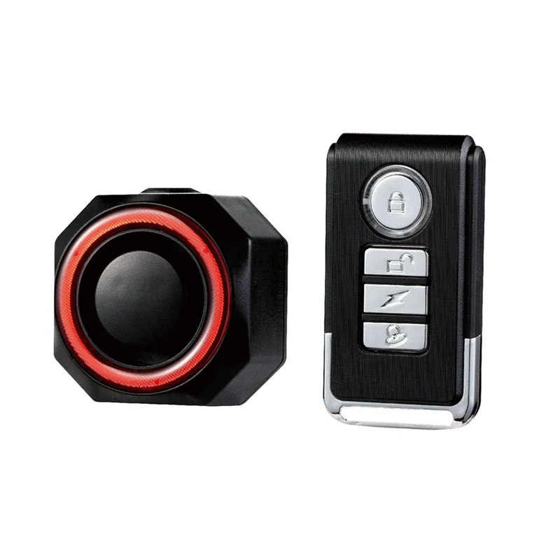 Bicycle Alarm Remote Control Bike Anti Theft Alarm USB Rechargeable Motorcycle Bicycle Detector Alarm With Bracket
