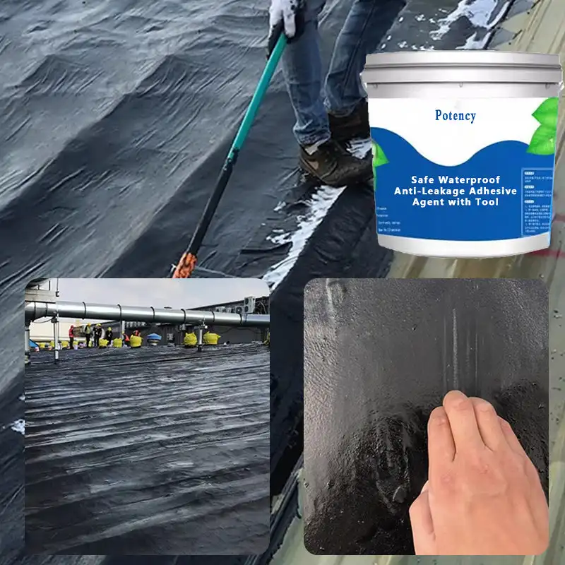 Safe Anti-Leakage Adhesive Agent Waterproof Spray Floor Coating Agent  Anti-leakage Paint Sealing Liquid Asphalt Roof Repair Mat