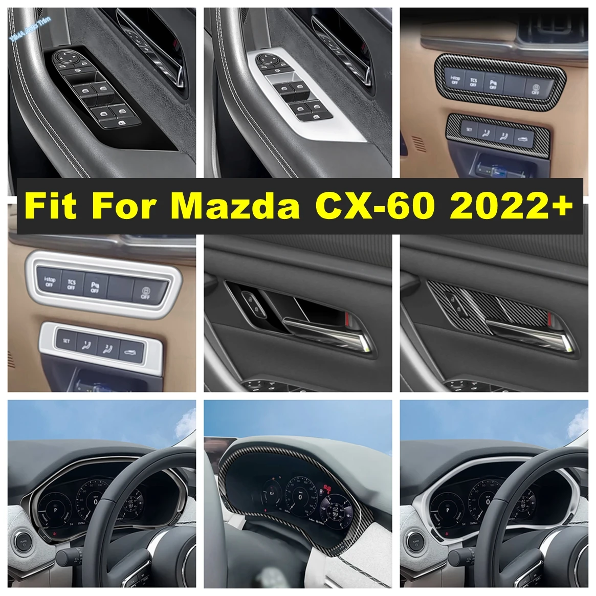 

Head Lights / Door Handle Bowl / Window Lift Button / Dashboard Decor Cover Trim Accessories For Mazda CX-60 2022 2023 2024 2025