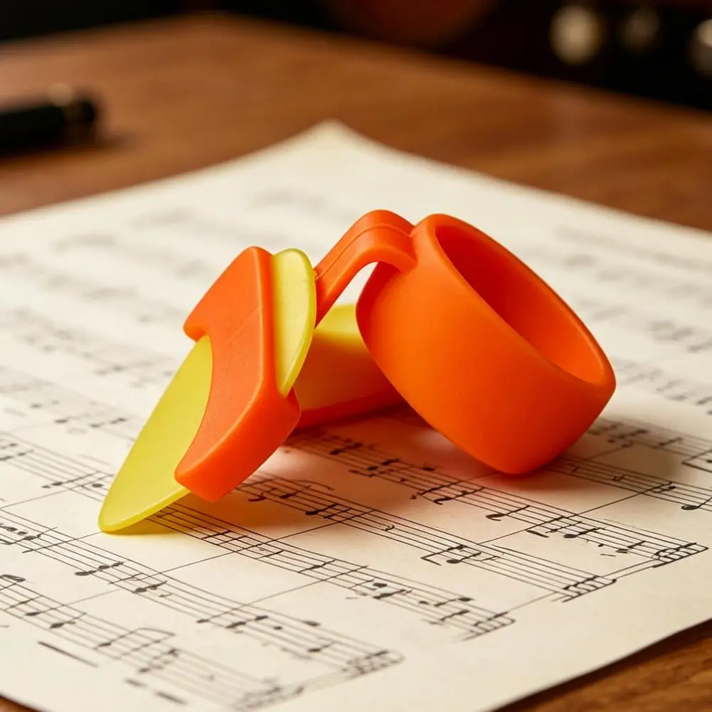 Guitar Pick Grip With Loop Non-Slip Finger Holder For Acoustic Bass Ukulele Strings Instrument Accessory
