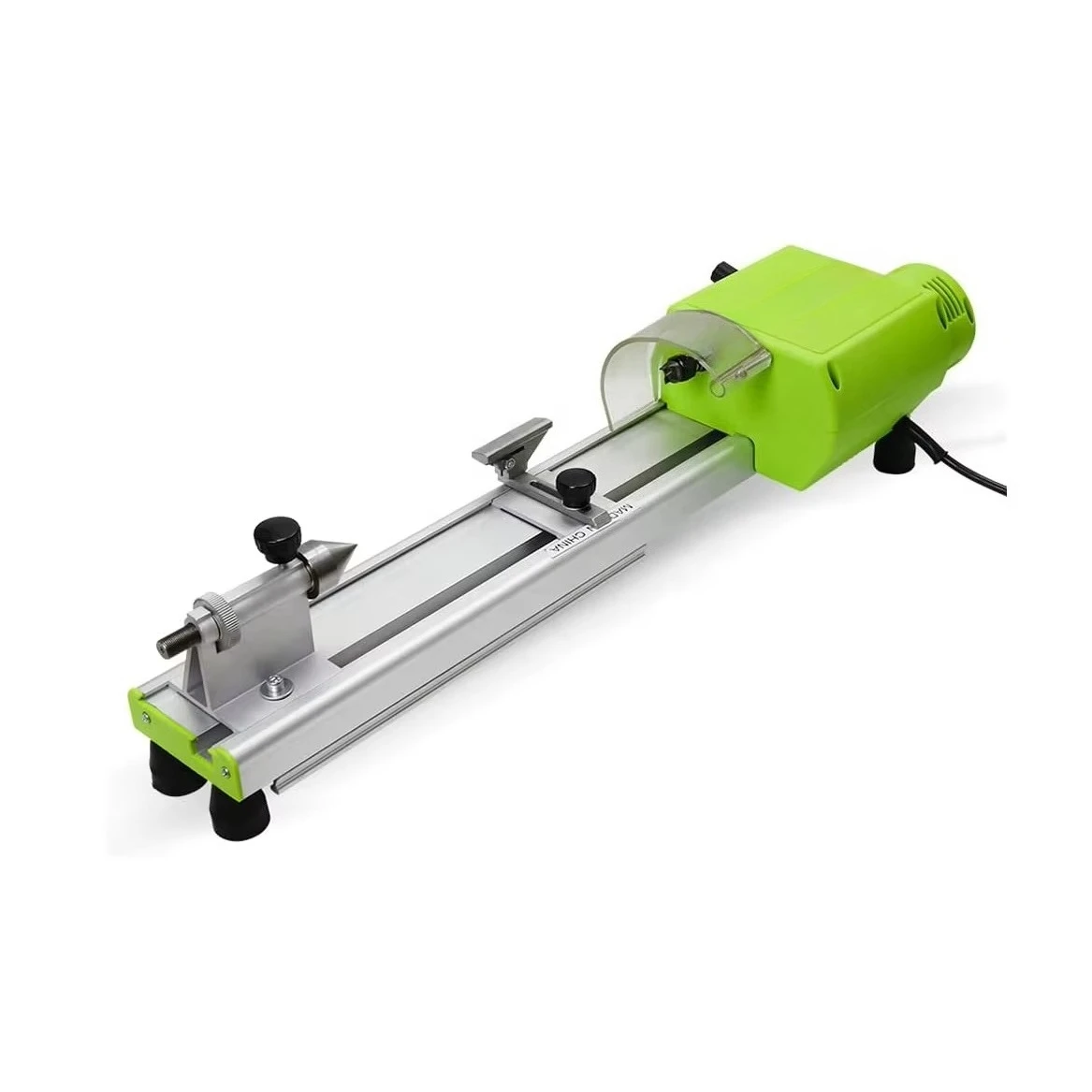220V Mini Wood Lathe Benchtop Woodturning Lathe with Variable Speed Polishing Beads Drill Rotary Tool Set for Grinding