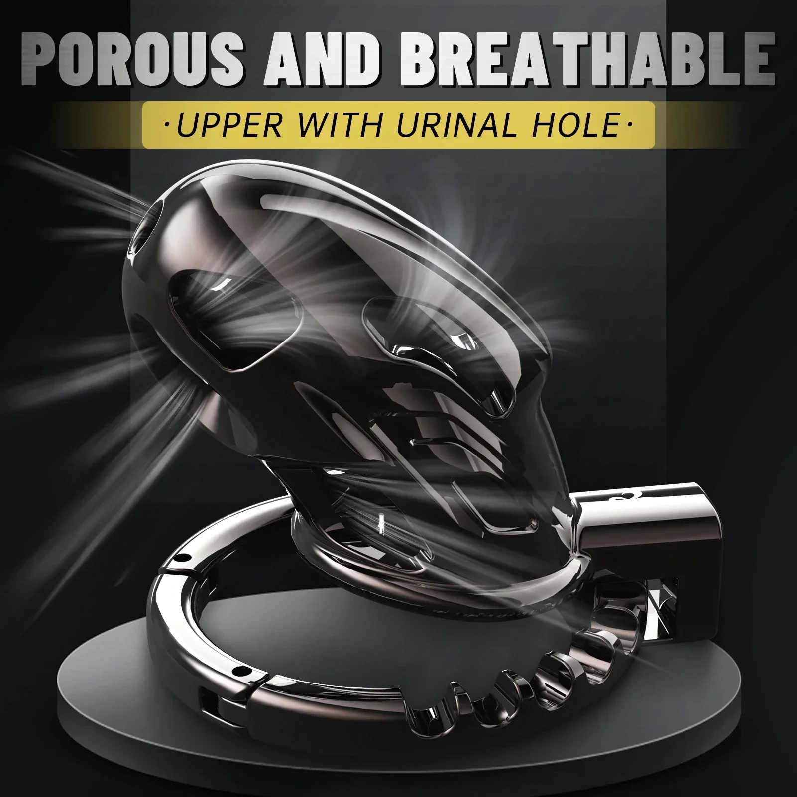 BUYBOOS ذكر العفة قفص قابل للتعديل خواتم قفص الديك مع قسطرة الإحليل BDSM CB مجرى البول قفل العفة جهاز الكبار SexToy #3