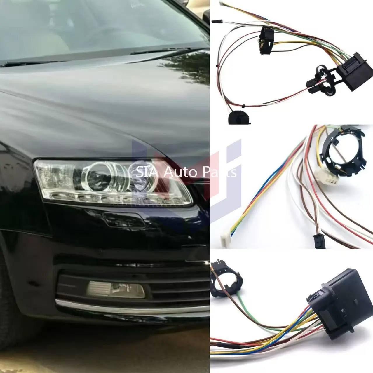 

For 2009-2012 old Audi A6 C6 headlight wiring group A6L internal wiring harness plug line circuit