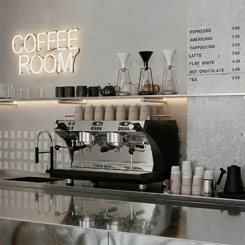 Industrial Coffee Machine With Gas and Electric Power for Outdoor Commercial Coffee Machine