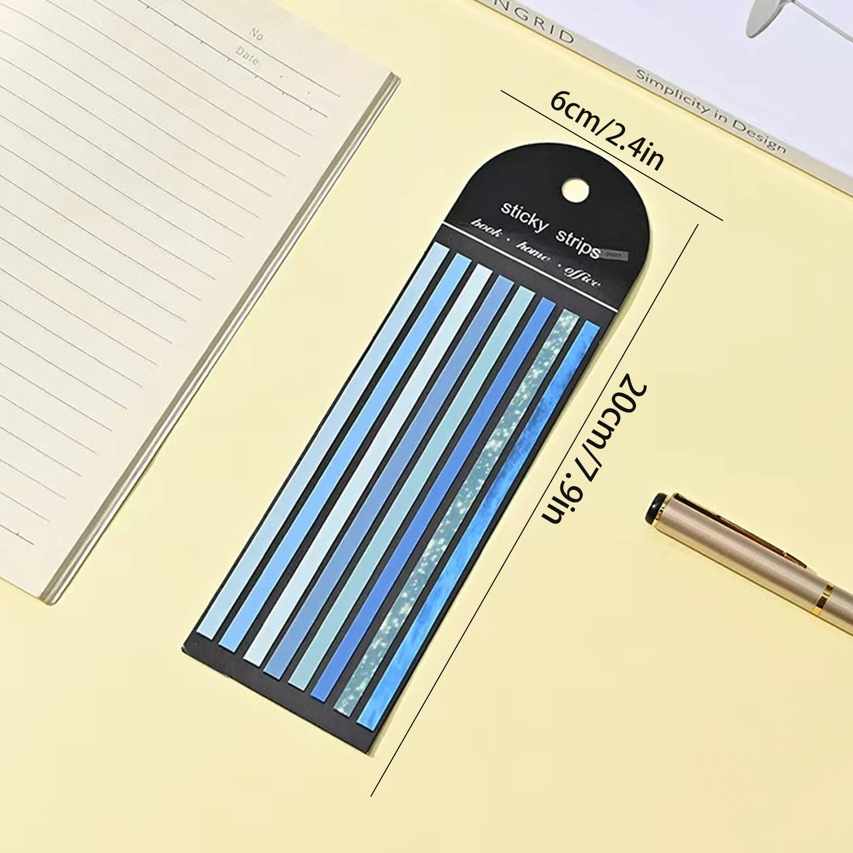 Back To School Must-have Multi color PET Long Strips Self-Adhesive Index Strips Decorative Page Tabs for Study Reading File