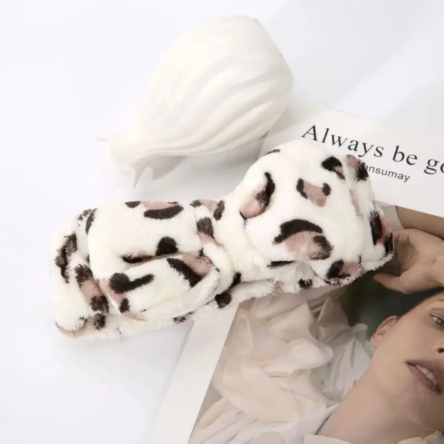 Leopard Print Hair Band for Washing Face - Facial Hair Band for Skincare & Makeup Removal