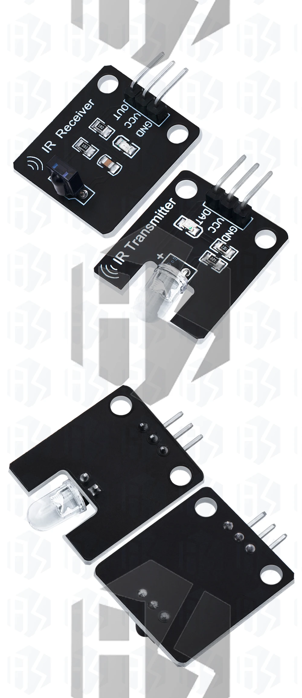 1Set IR Infrarot Sender Modul Ir Digital 38khz Infrarot Empfänger Sensor Modul Mit Fernbedienung Für Arduino – Detail 4