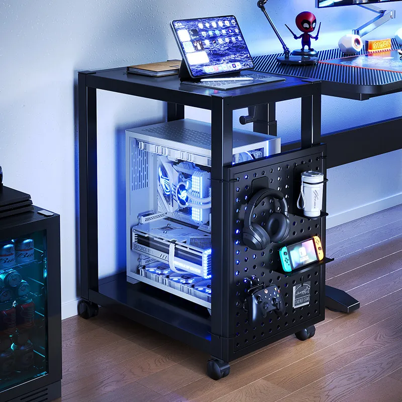 

Universal PC Tower Stand Computer Case Rolling Cart Gaming Workstation Cabinet Multi-Functional CPU Rack for Accessories Cooling