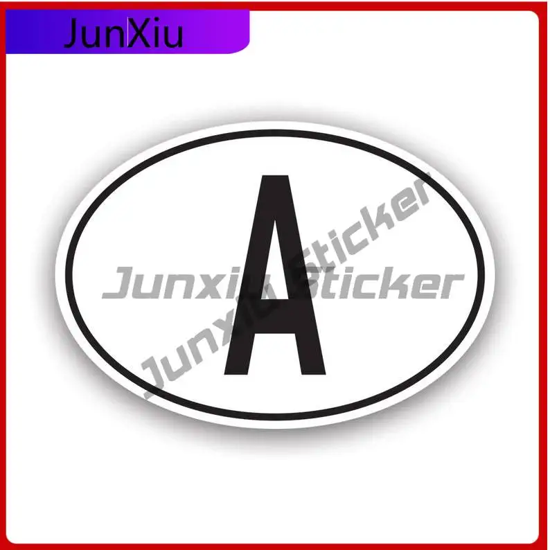 

A Austria Country Code Oval Sticker Uv Protected Decalsaustrian Country Code Euro Ovals Car Sticker Vinyl Decal Waterproof