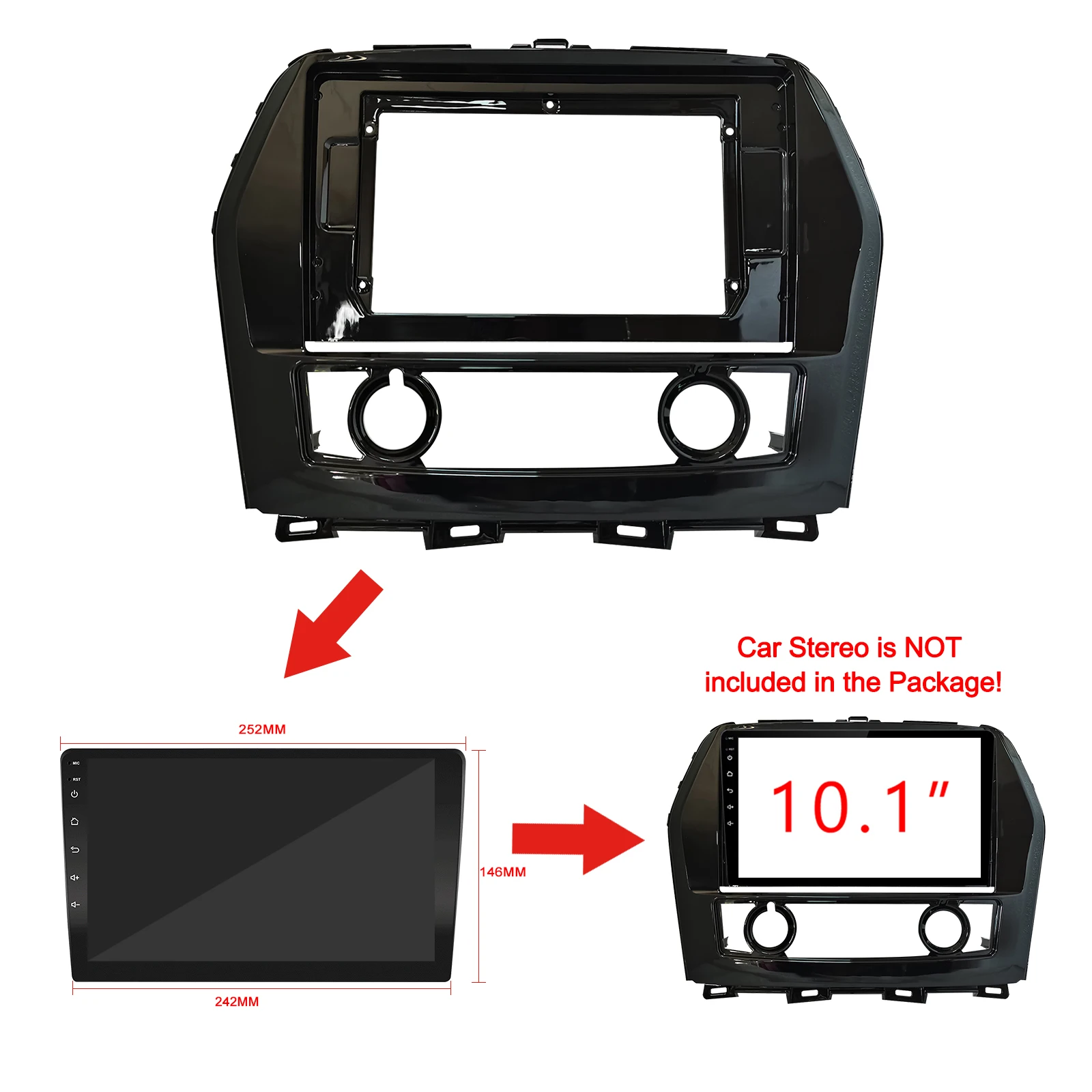 9 Inch Car Fascia For Nissan Tenna Maxima 2016 - 2020 1din / 2din Panel Dash Mount Installation Double Din DVD Bezel Frame Kits