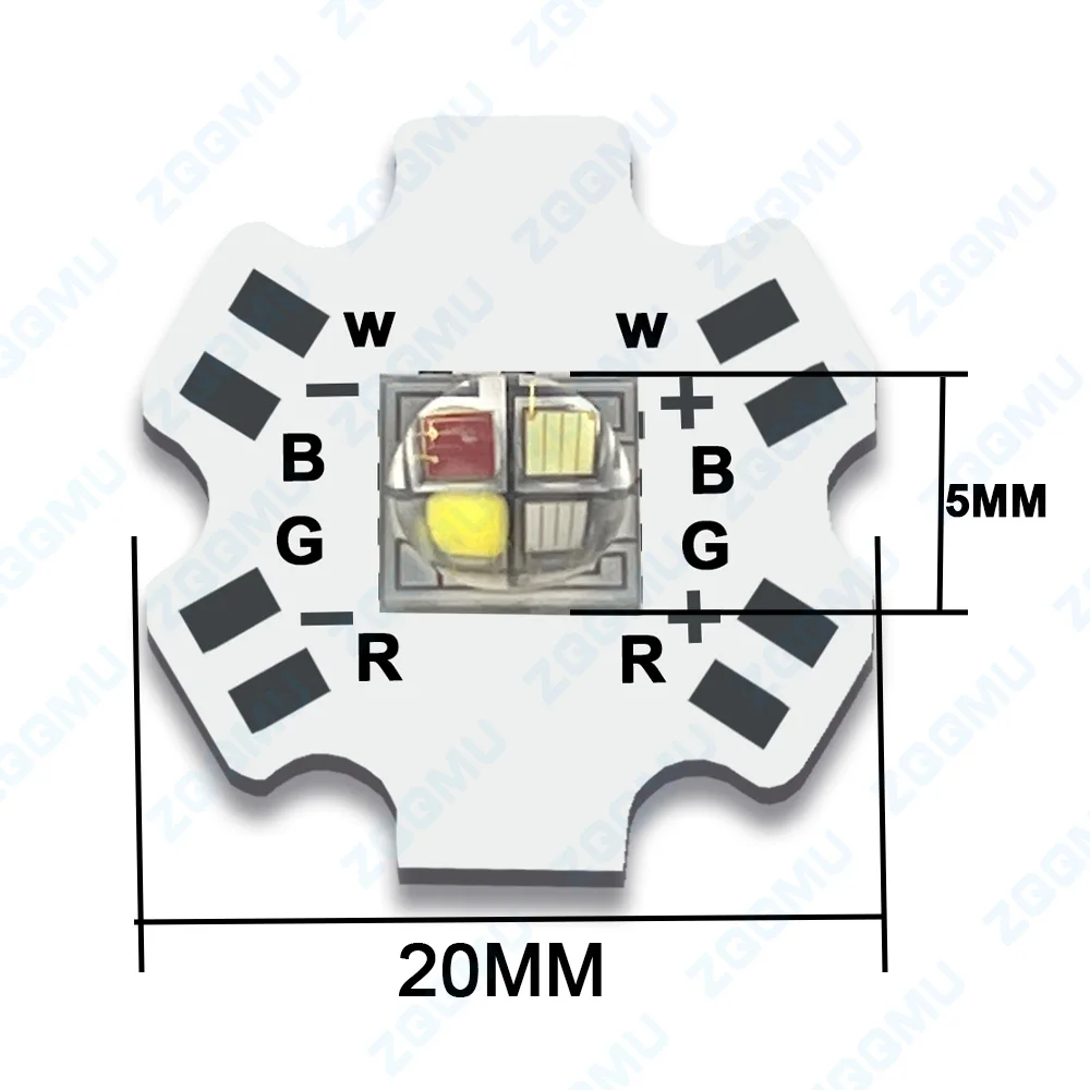 12W RGBW RGBWW SMD 5050 High power LED lamp beads Chip 12W LED  Flashlight/Car/Bicycle light/Floodlight, Etc. LED Light 20MM