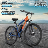 Ridstar S29-PRO Electric Bicycle 1000W Powerful Motor 48V21AH Battery City Fat E-bike 29 Inch Tire Hydraulic Adult Electric Bike